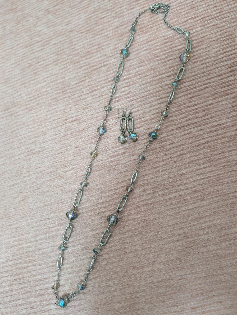 Aurora Borealis Necklace and Earring Set